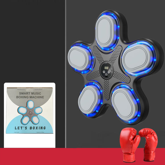 NNEDSZ Bluetooth Music Boxing Machine With Adult Gloves - Reaction Training - With Adult Gloves