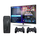 NNEDSZ Wireless Hdmi Arcade Game Machine With 2 Gamepads - 64Gb Memory