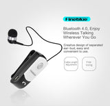 NNEDSZ Retractable Bluetooth Headset With Caller Vibration Reminder