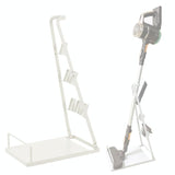 Universal Non-punch Vacuum Cleaner Floor Storage Bracket for Dyson - White