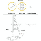 Universal Non-punch Vacuum Cleaner Floor Storage Bracket for Dyson - White