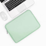 NNEDSZ 16 / 17 Inch Mint Green Pu Leather Laptop Bag