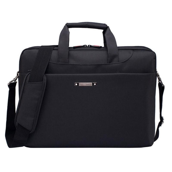 NNEDSZ Waterproof Nylon Laptop Bag - 15.6 Inch One Shoulder Portable - Black