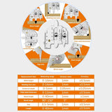 NNEDSZ Stainless Steel Welding Ruler For Inspection - Measure Gauge