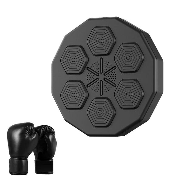 NNEDSZ Smart Wall-Mounted Boxing Trainer With Adult Gloves - With Adult Black Gloves