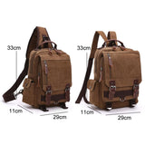 NNEDSZ Khaki Canvas Chest Bag For Outdoor Travel Messenger Style