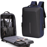NNEDSZ Anti-theft Hard Shell Backpack for Men - Blue