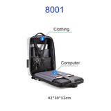 NNEDSZ Anti-theft Hard Shell Backpack for Men - Blue