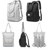 NNEDSZ Waterproof Usb Laptop Backpack - Gray Large