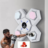 NNEDSZ Rechargeable Bluetooth Boxing Machine With Adult & Child Gloves - Blue - With Child Golves Pink Blue