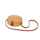 NNEDSZ Handmade Rattan Bag With Buckle Bowknot Design Perfect For Autumn And Beach Days 20X20X8Cm