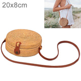 NNEDSZ Handmade Rattan Bag With Buckle Bowknot Design Perfect For Autumn And Beach Days 20X20X8Cm