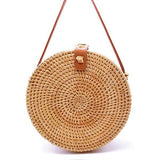 NNEDSZ Handmade Rattan Bag With Buckle Bowknot Design Perfect For Autumn And Beach Days 20X20X8Cm