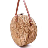NNEDSZ Handmade Rattan Bag With Buckle Bowknot Design Perfect For Autumn And Beach Days 20X20X8Cm