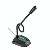 NNEDSZ Flexible Usb Microphone With Rgb Lighting For Voice Chat And Video Conferencing