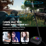 NNEDSZ Flexible Usb Microphone With Rgb Lighting For Voice Chat And Video Conferencing