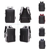NNEDSZ Anti-theft Hard Shell Backpack for Men with Alloy Frame - Red
