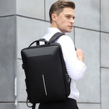 NNEDSZ Anti-theft Hard Shell Backpack for Men with Alloy Frame - Red