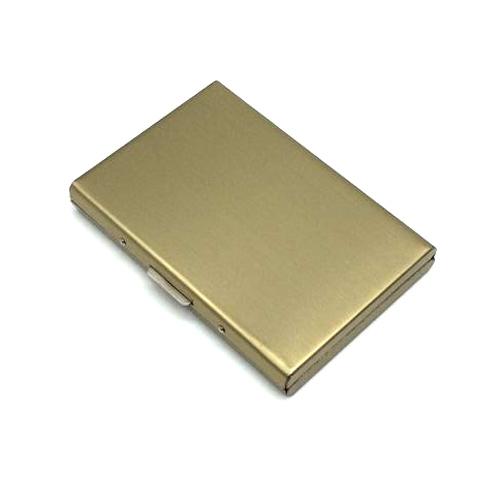 NNEDSZ Ultra Thin Stainless Steel Travel Card Holder Wiredraw Gold