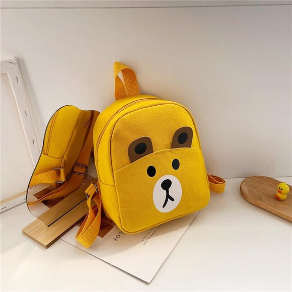 NNEDSZ Adorable Bear Schoolbag for Kids - Cartoon Design - Bear Yellow