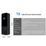 NNEDSZ Wireless Wifi Video Doorbell With Night Vision And Ai Recognition - 720P - Alone Machine