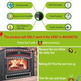2-pack Magnetic Fireplace Draft Stopper - 101.6 x 15.24cm - Block Cold Air