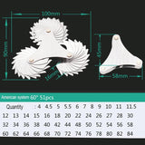 NNEDSZ 60 Degree Stainless Steel Thread Gauge - 51 Pieces
