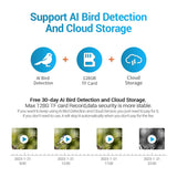 NNEDSZ 2Mp Wifi Camera With Ai Bird Recognition And Pir Motion Detection