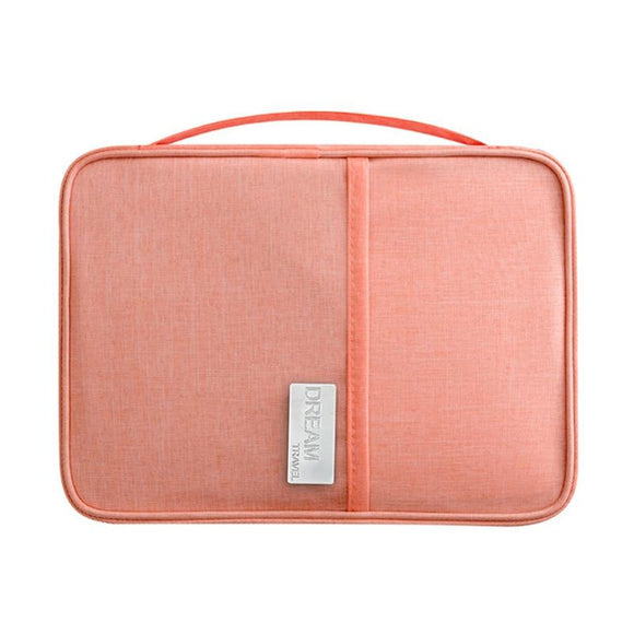 NNEDSZ Waterproof Travel Document Bag Black Large - Orange Pink Large