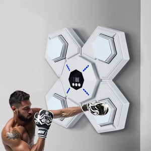 NNEDSZ Rechargeable Bluetooth Boxing Machine With Adult & Child Gloves - Blue - Without Gloves Blue
