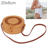 NNEDSZ Handmade Sunflower Rattan Bag Vintage Art Beach Diagonal Bag 20X20X8Cm