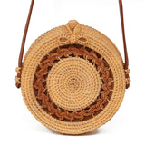 NNEDSZ Handmade Sunflower Rattan Bag Vintage Art Beach Diagonal Bag 20X20X8Cm