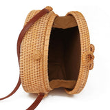 NNEDSZ Handmade Sunflower Rattan Bag Vintage Art Beach Diagonal Bag 20X20X8Cm
