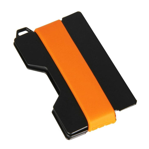 NNEDSZ Rfid Card Holder & Edc Wallet Anti Theft Aluminum Alloy Orange