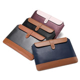 NNEDSZ 14-15.4 Inch Horizontal Microfiber Notebook Liner & Power Bag - Black & Brown