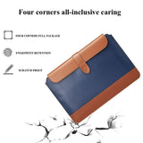 NNEDSZ 14-15.4 Inch Horizontal Microfiber Notebook Liner & Power Bag - Black & Brown
