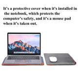 NNEDSZ 14-15.4 Inch Horizontal Microfiber Notebook Liner & Power Bag - Black & Brown