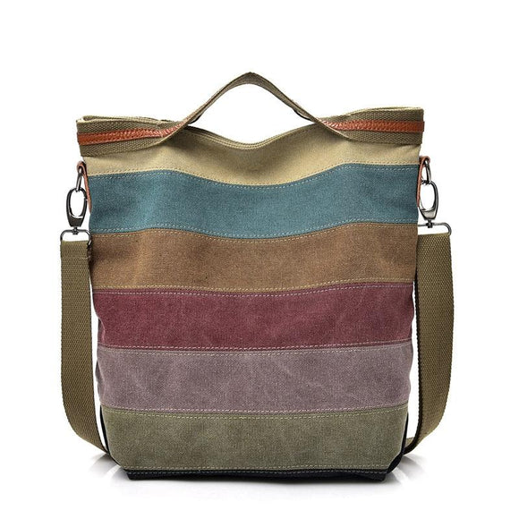 NNEDSZ Multi Layer Canvas Crossbody Bag For Women Simple Design