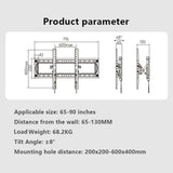 NNEDSZ Adjustable Tv Wall Mount Bracket For 65-90 Inch Tvs