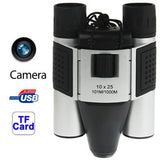 NNEDSZ 5-In-1 Binocular Camera With Video Digital Pc Cam And Tf Card Reader - 10X25Mm 101M / 1000M Field Of View - Compact Size