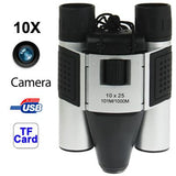 NNEDSZ 5-In-1 Binocular Camera With Video Digital Pc Cam And Tf Card Reader - 10X25Mm 101M / 1000M Field Of View - Compact Size