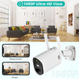 NNEDSZ Solar-Powered Wifi Camera 1080P Hd Motion Detection Night Vision 2-Way Audio Tf Card