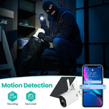 NNEDSZ Solar-Powered Wifi Camera 1080P Hd Motion Detection Night Vision 2-Way Audio Tf Card