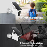 NNEDSZ Solar-Powered Wifi Camera 1080P Hd Motion Detection Night Vision 2-Way Audio Tf Card