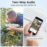 NNEDSZ Solar-Powered Wifi Camera 1080P Hd Motion Detection Night Vision 2-Way Audio Tf Card