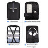 NNEDSZ Anti-theft Hard Shell Backpack for Men with Alloy Frame - Gray
