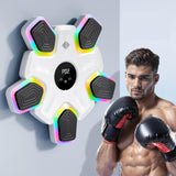 NNEDSZ Bluetooth Music Boxing Machine - 4 Modes 9 Speeds Colourful Lights - With Adult Gloves Black