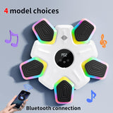 NNEDSZ Bluetooth Music Boxing Machine - 4 Modes 9 Speeds Colourful Lights - With Adult Gloves Black
