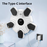 NNEDSZ Bluetooth Music Boxing Machine - 4 Modes 9 Speeds Colourful Lights - With Adult Gloves Black