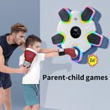 NNEDSZ Bluetooth Music Boxing Machine - 4 Modes 9 Speeds Colourful Lights - With Adult Gloves Black